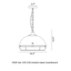 Steel Working Light Pendant Light