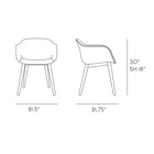 Recycled Plastic Fiber Armchair - Wood Base