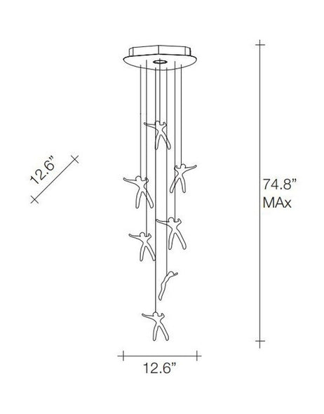 Angel Falls Cluster Pendant Light