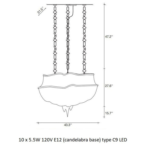 Atlantis 2-Tier Chandelier