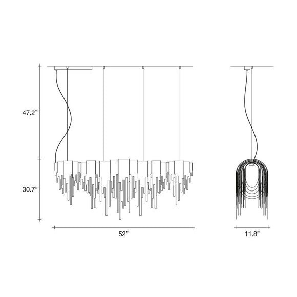 Volver Linear Chandelier