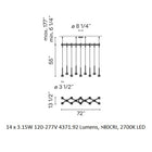 Algorithm Linear LED Pendant Light