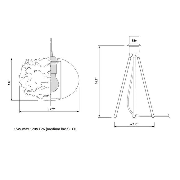 Eos Micro Adjustable Height Table Lamp