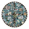 Malmaison Round Rug  option Aquamarine