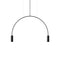 Volta Double Pendant Light  option Matte Black