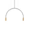 Volta Double Pendant Light  option Satin Gold