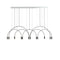 Volta L165.3D2T Linear Pendant Light  option Satin White