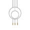 Revolta R40.1S1D Round Pendant Light  option Satin Gold