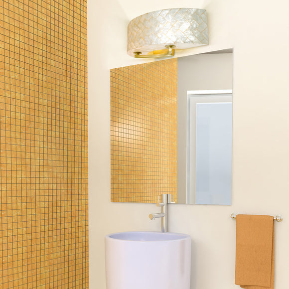 Shell Radius Bathroom Vanity Light