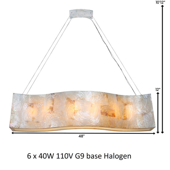 Kabebe Shell Linear Pendant Light