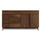 Catalina 4 Drawer On Left, 1 Drawer Over 2 Door On Right Dresser  option 04 - Natural Walnut