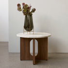 Dark Stained Oak / Kunis Breccia Sand / Large: 19.7 in diameter Androgyne Side Table OPEN BOX