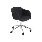 Fiber Armchair - Swivel Base with Castors and Gas Lift