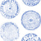 Brooklyn Manhole Wallpaper  option China Blue on White