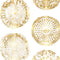 Brooklyn Manhole Wallpaper  option Gold on White