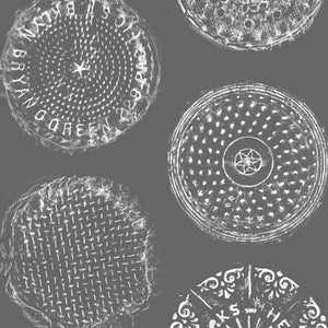 Brooklyn Manhole Wallpaper Sample Swatch