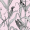 Mais Wallpaper  option White Leaf on Pink