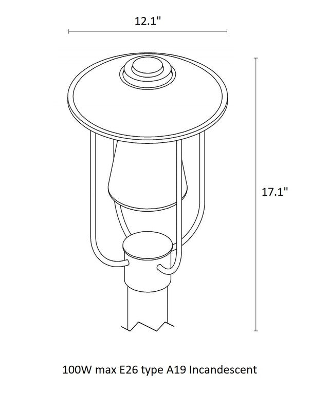 Erlenmeyer Outdoor Post Light
