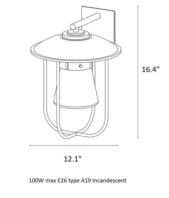 Erlenmeyer Large Outdoor Wall Sconce