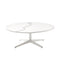 Multiplo Round Low Table  option White Stoneware Marble - Outdoor