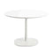 Multiplo Round Cafe Table with Square Base  option White Glass - Indoor