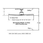 TriAire Custom 60 Inch Outdoor Ceiling Fan