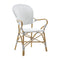 Isabell Outdoor Armchair  option Almond Frame / White with Cappuccino Dots