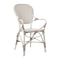 Isabell Outdoor Armchair  option White Frame / White with Cappuccino Dots