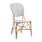 Isabell Outdoor Side Chair  option Almond Frame / White with Cappuccino Dots