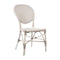 Isabell Outdoor Side Chair  option White Frame / White with Cappuccino Dots