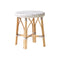 Simone Stool  option White with Cappuccino Dots