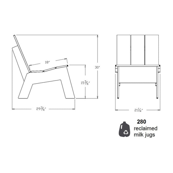 Picket Low Back Outdoor Chair