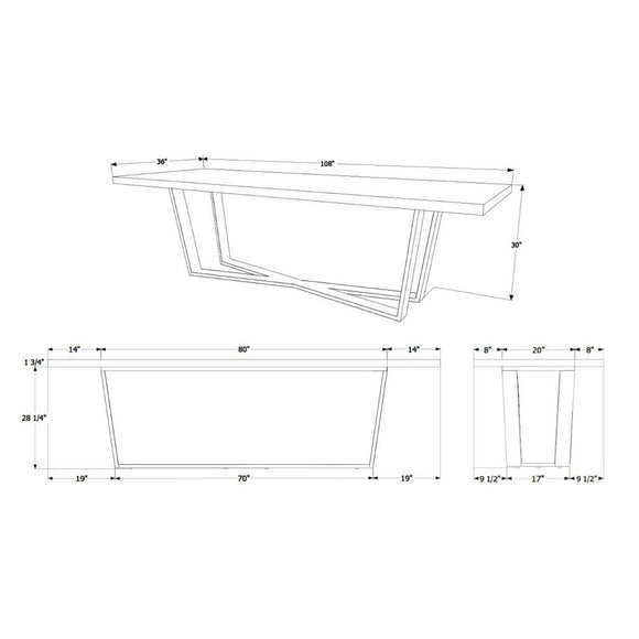 GAX X 42 Dining Table