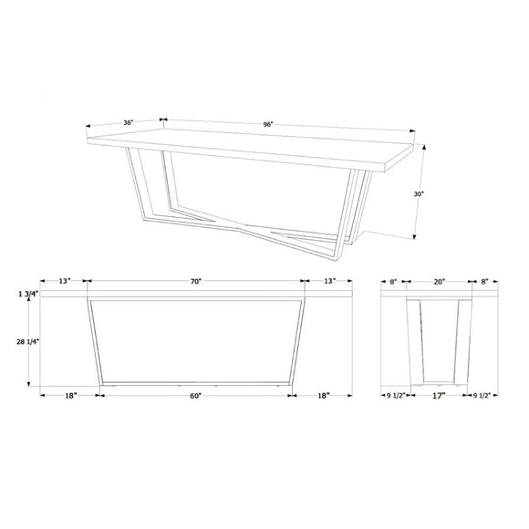 GAX X 42 Dining Table