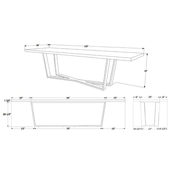 GAX X 42 Dining Table