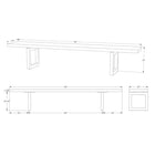 GAX 16 Leather Bench - Matte Black