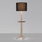 Nauta LED Floor Lamp  option Matching Wood Shelf with Black HPL Top Surface