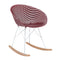 Smatrik Rocking Chair (Set of 2)  option Plum / Chrome