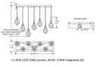 Blossom Linear Multi-Light Pendant Light