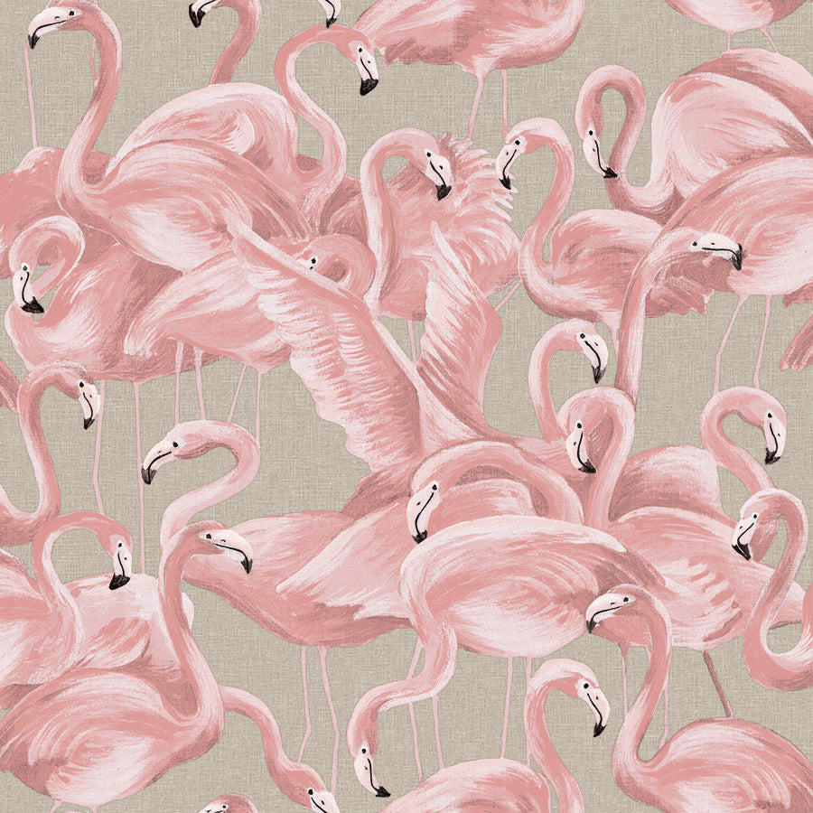 Flamingo 5.5 yds. Peel and Stick Wallpaper