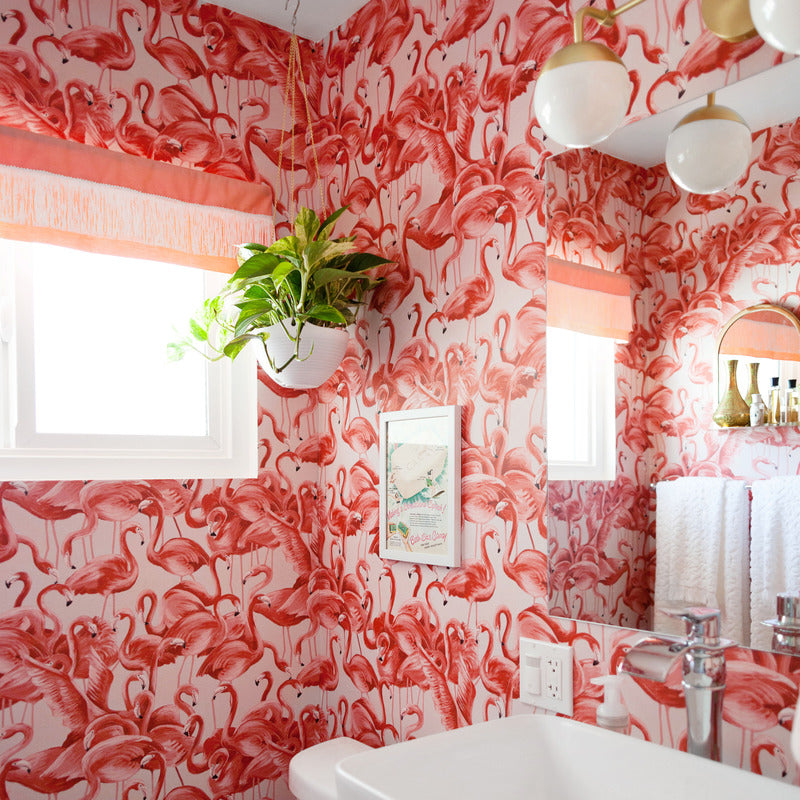 Flamingo 5.5 yds. Peel and Stick Wallpaper