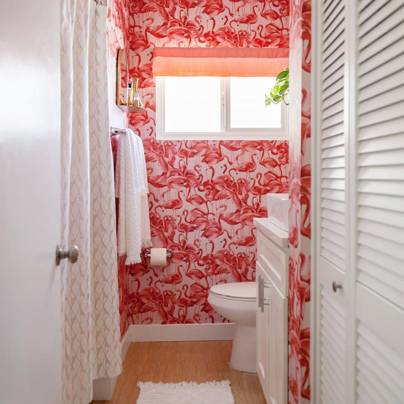 Flamingo 5.5 yds. Peel and Stick Wallpaper