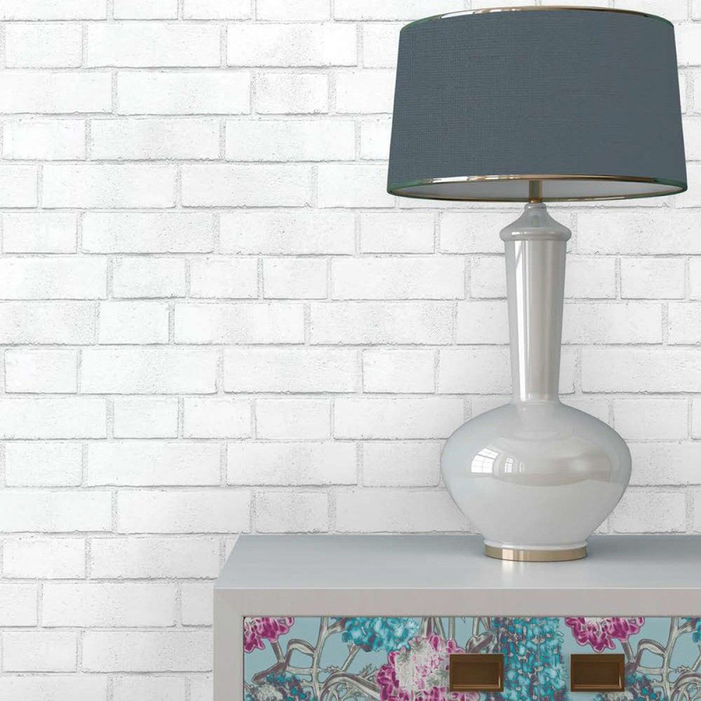 Brick 5.5 yds. Peel and Stick Wallpaper