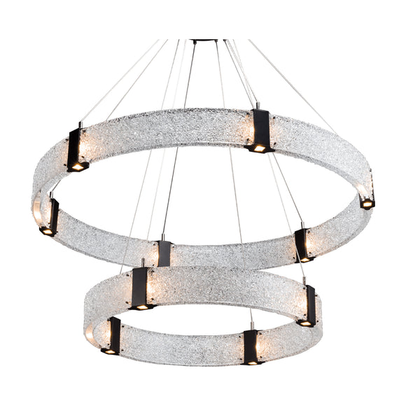Parallel Ring Two Tier Chandelier