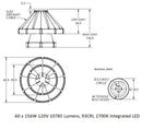 Parallel Ring Two Tier Chandelier