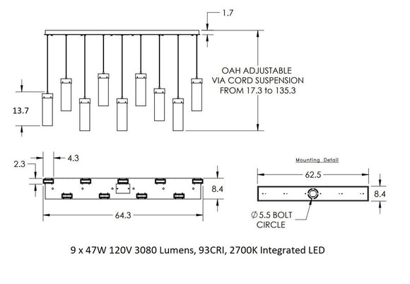 Parallel Linear Pendant Light