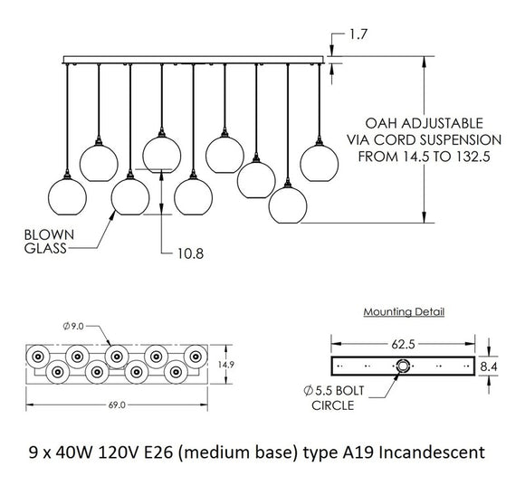 Terra Linear Pendant Light