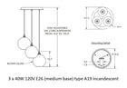 Terra Round Multi-Light Pendant Light