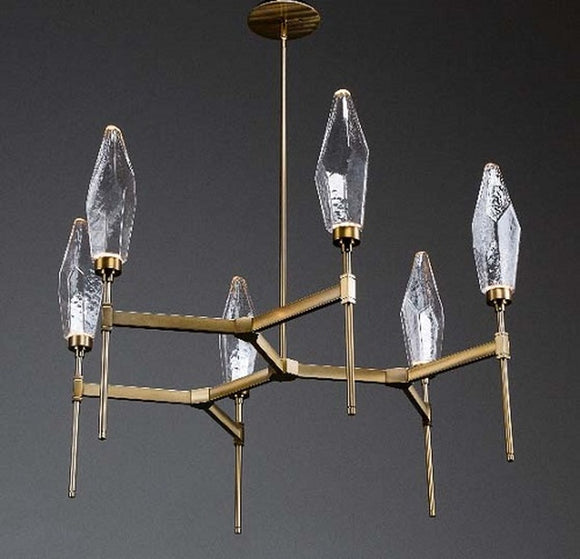 Rock Crystal Round Belvedere Chandelier