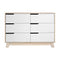 Hudson 6-Drawer Dresser  option Washed Natural / White